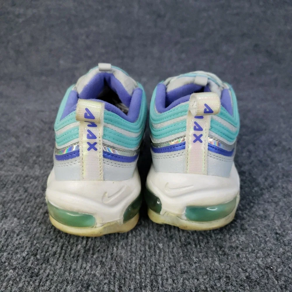 Nike Air Max 97 GS Shoes Youth Kids Size 6Y White‎ Blue Spruce Aura CT1965-400